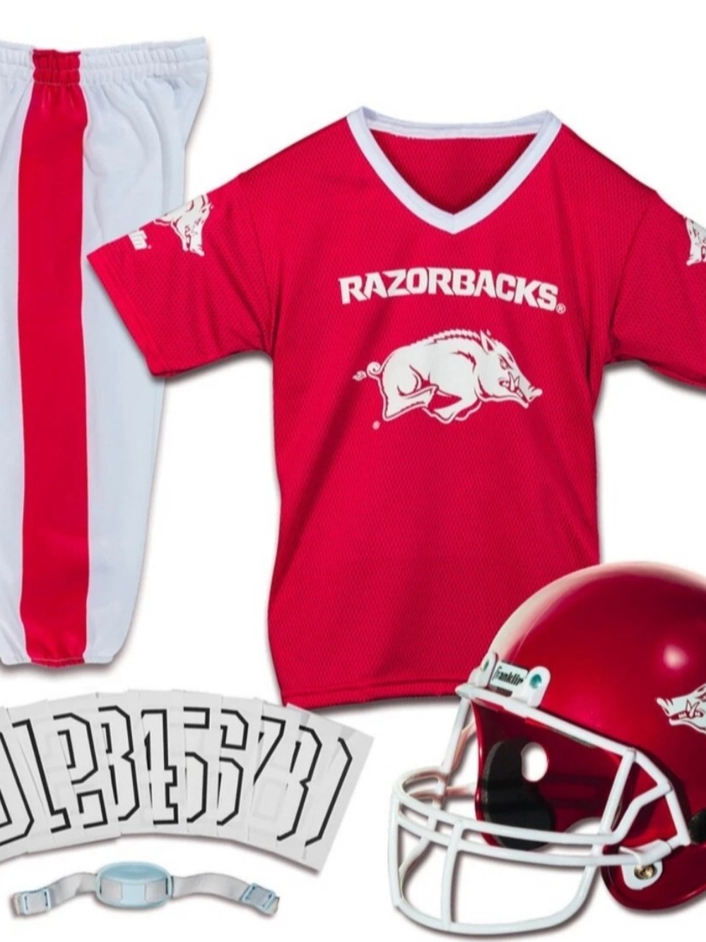 Arkansas Razorbacks NCAA 5pc Deluxe Football Uniform Set, Medium